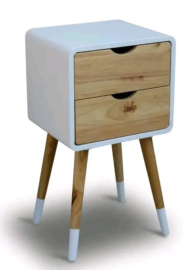 Two-tone bedside cabinet