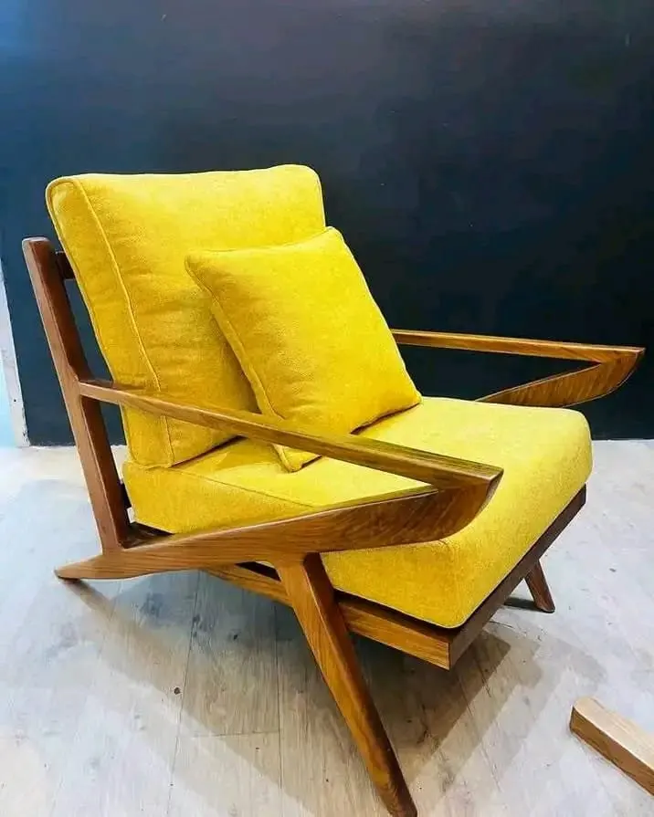Mustard lounge chair