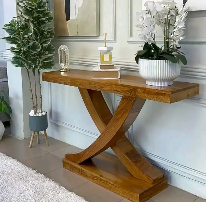 Timber console table