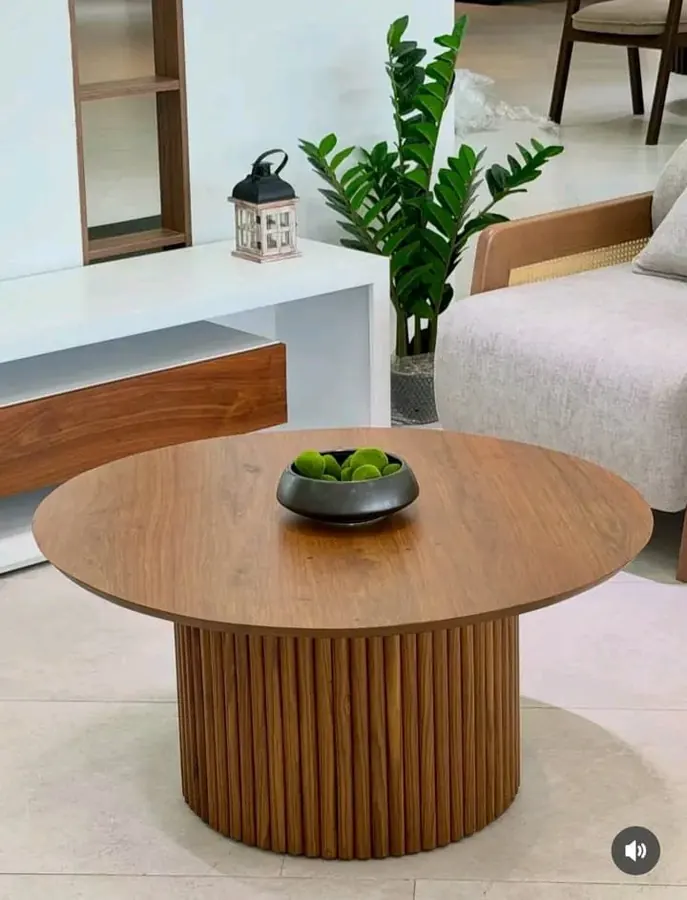 Fluted coffee table