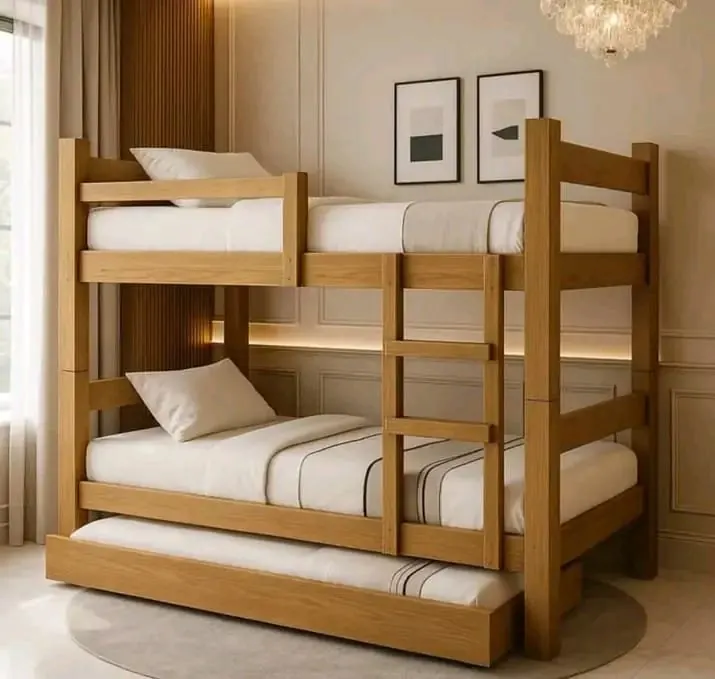 Timber bunk bed