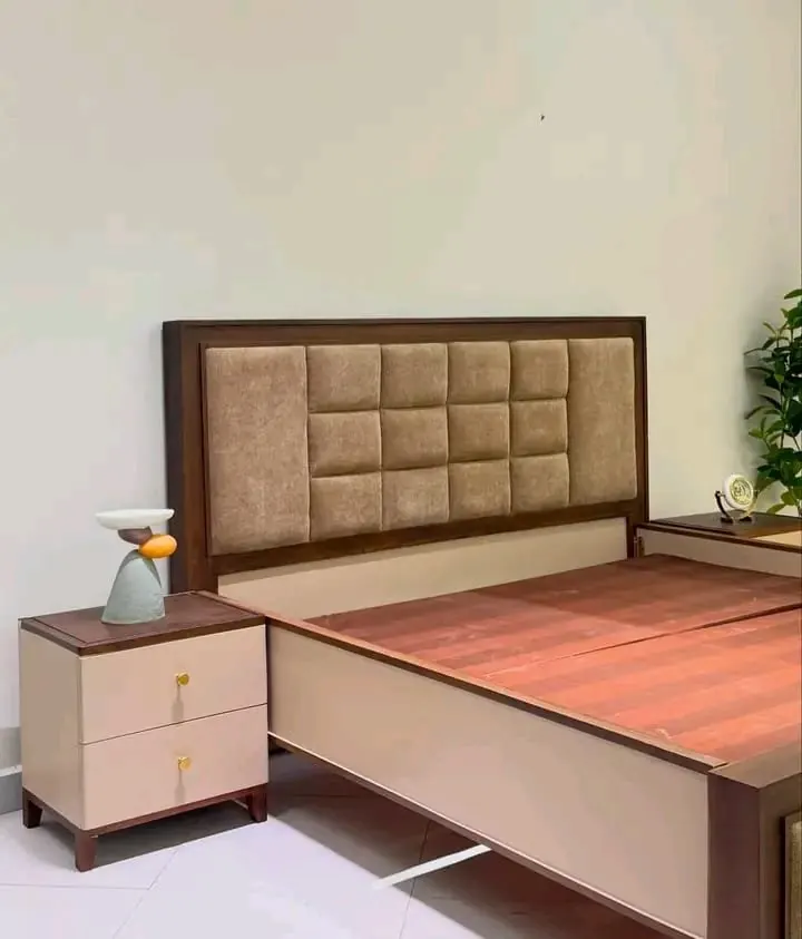 Upholstered panel bed