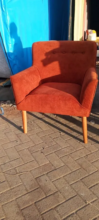 Rust accent chair