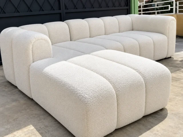 Ivory corner sofa
